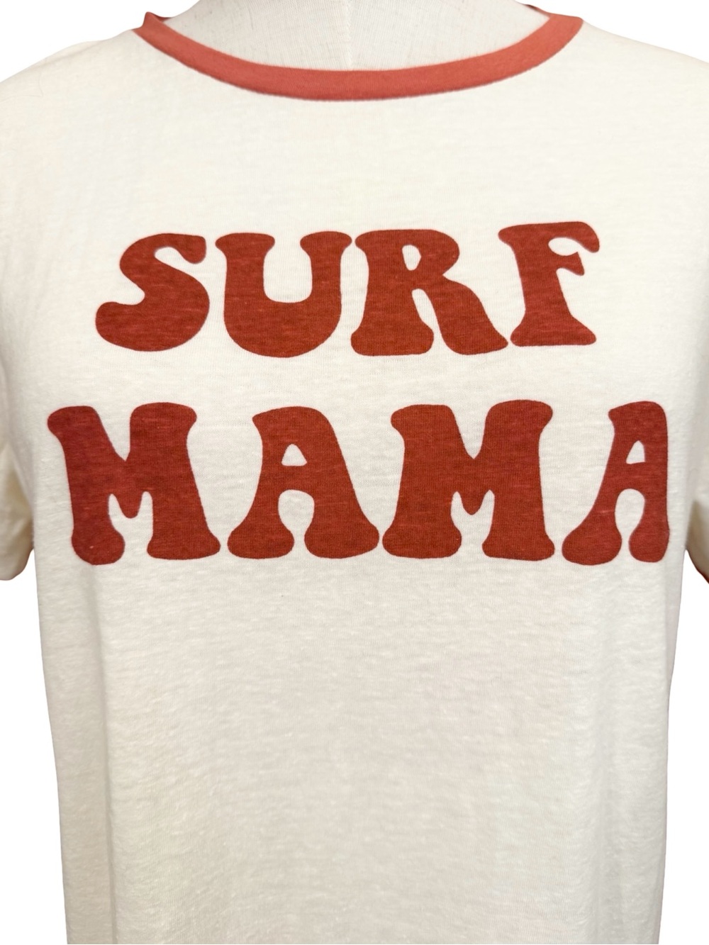NWOT Rip Curl “Surf Mama” Cream Ringer Tee Size Large - Picture 6 of 8